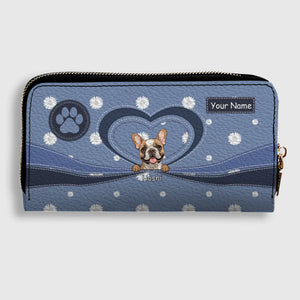 Personalized Dog Wallet – Custom Dog Illustration Zipper Wallet, Gift for Dog Lovers - 89Prints