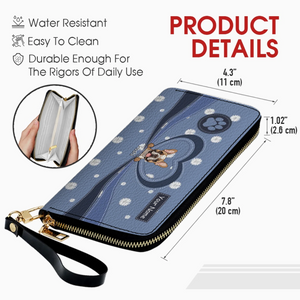 Personalized Dog Wallet – Custom Dog Illustration Zipper Wallet, Gift for Dog Lovers - 89Prints