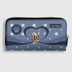 Personalized Dog Wallet – Custom Dog Illustration Zipper Wallet, Gift for Dog Lovers - 89Prints