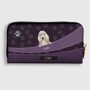 Personalized Leather Wallet With Dogs Names & Breeds – Custom Leather Gift With A Variety Of Color Options - 89Prints
