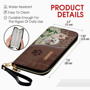 Personalized Dog Photo Leather Wallet - Upload Your Picture & Custom Name - 89Prints