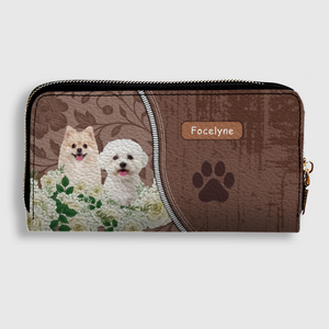 Personalized Dog Photo Leather Wallet - Upload Your Picture & Custom Name - 89Prints