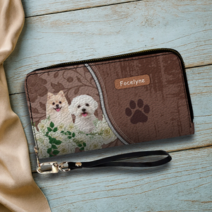 Personalized Dog Photo Leather Wallet - Upload Your Picture & Custom Name - 89Prints