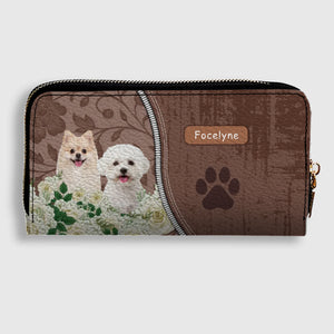 Personalized Dog Photo Leather Wallet - Upload Your Picture & Custom Name - 89Prints