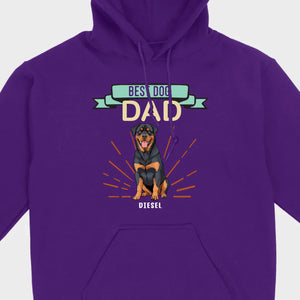 Best Dog Dad Rottweiler Sweatshirt - Personalized Dog Name Gift For Dog Lovers - 89Prints