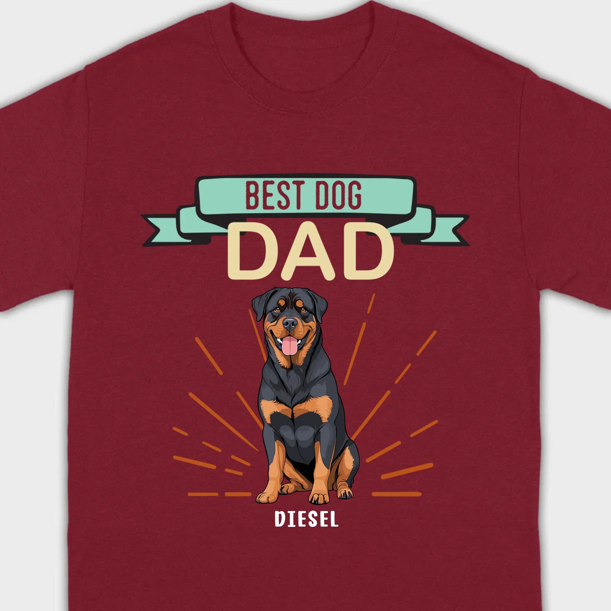 Best Dog Dad Rottweiler Sweatshirt - Personalized Dog Name Gift For Dog Lovers - 89Prints
