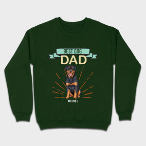 Best Dog Dad Rottweiler Sweatshirt - Personalized Dog Name Gift For Dog Lovers - 89Prints