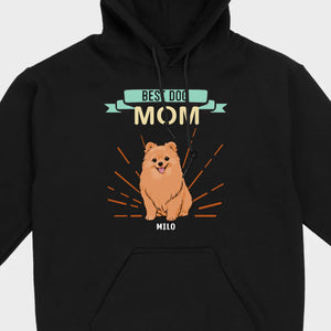 Best Dog Mom Pomeranian Sweatshirt - Personalized Dog Name Gift For Dog Lovers - 89Prints