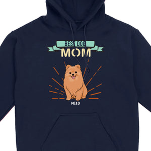 Best Dog Mom Pomeranian Sweatshirt - Personalized Dog Name Gift For Dog Lovers - 89Prints