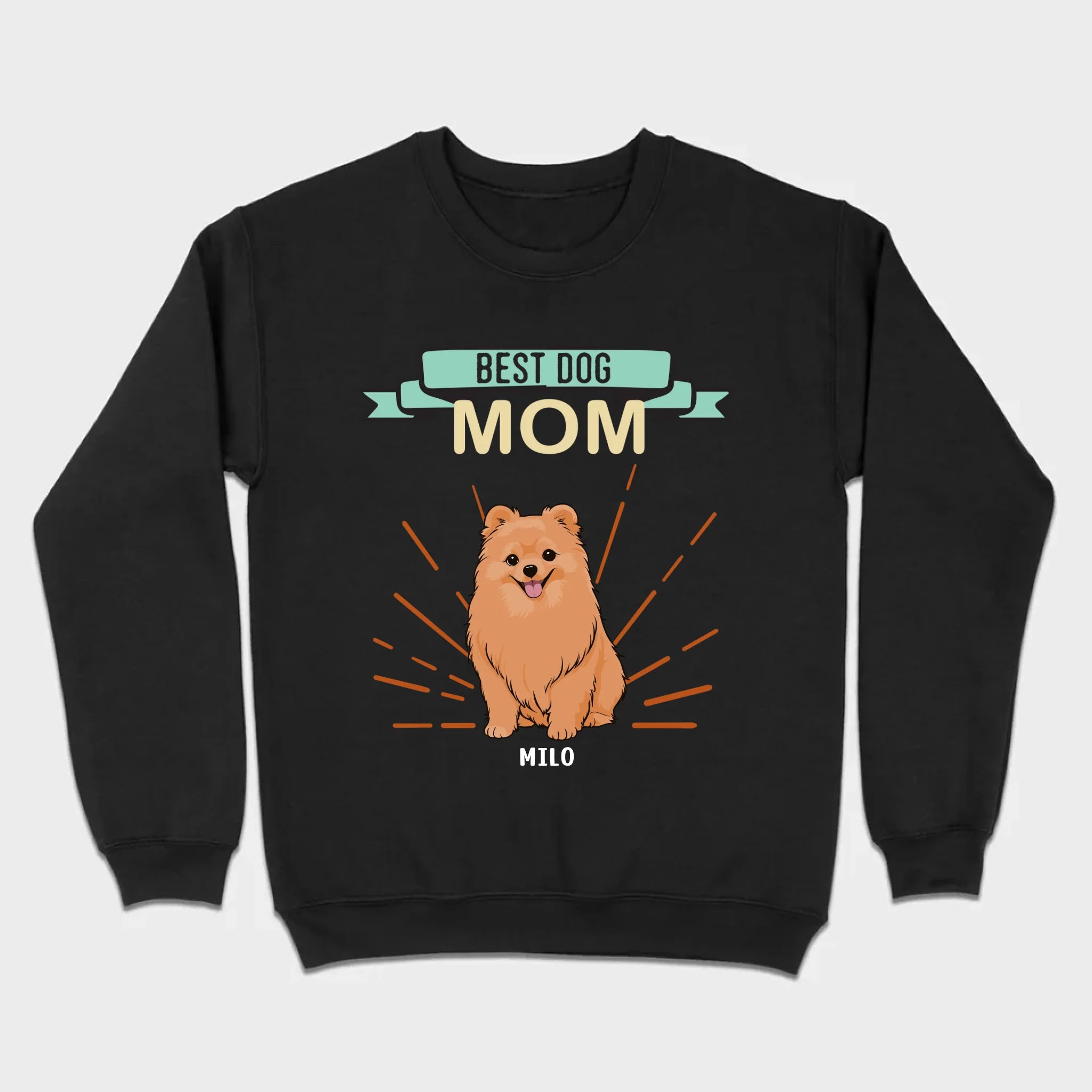 Best Dog Mom Pomeranian Sweatshirt - Personalized Dog Name Gift For Dog Lovers - 89Prints