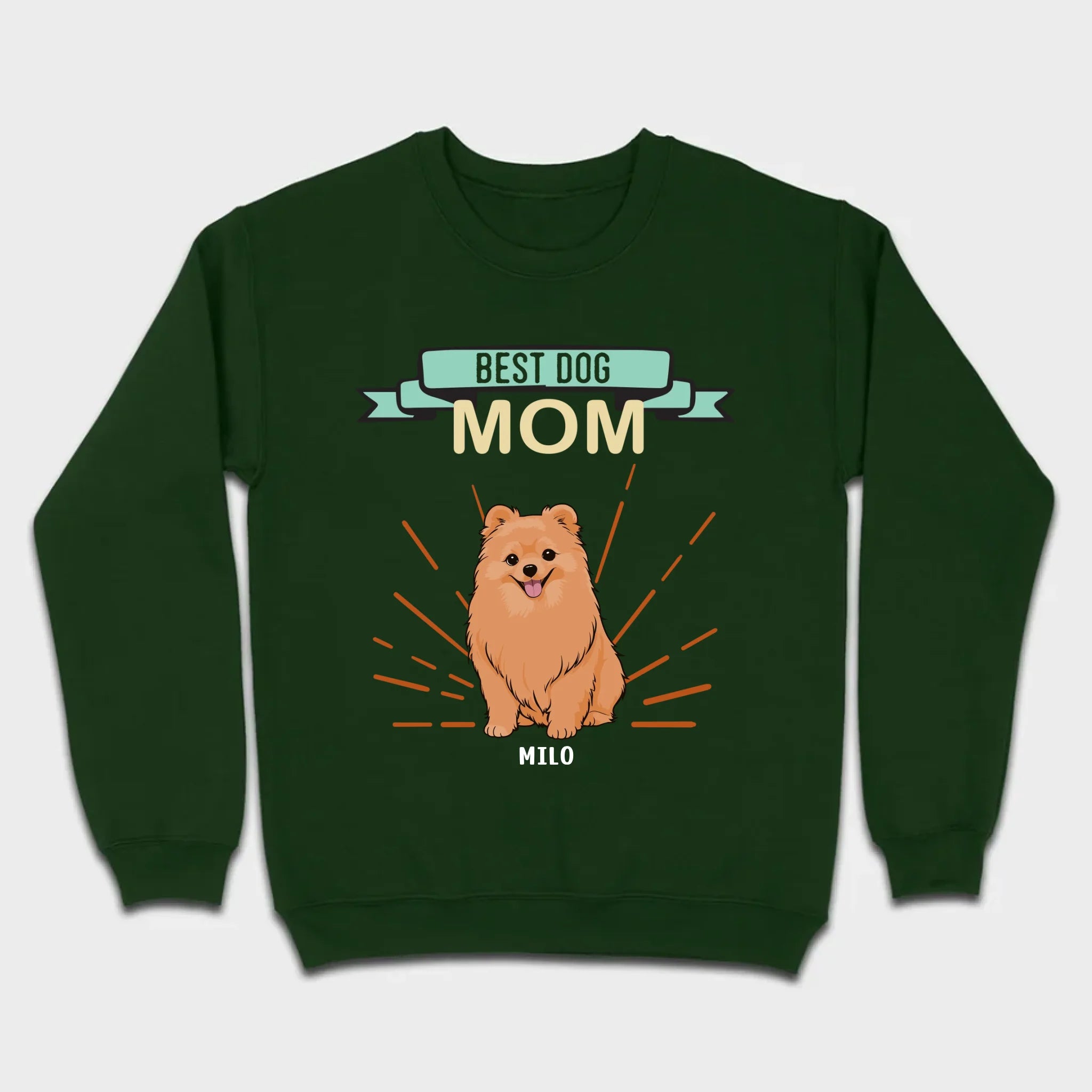 Best Dog Mom Pomeranian Sweatshirt - Personalized Dog Name Gift For Dog Lovers - 89Prints