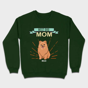 Best Dog Mom Pomeranian Sweatshirt - Personalized Dog Name Gift For Dog Lovers - 89Prints