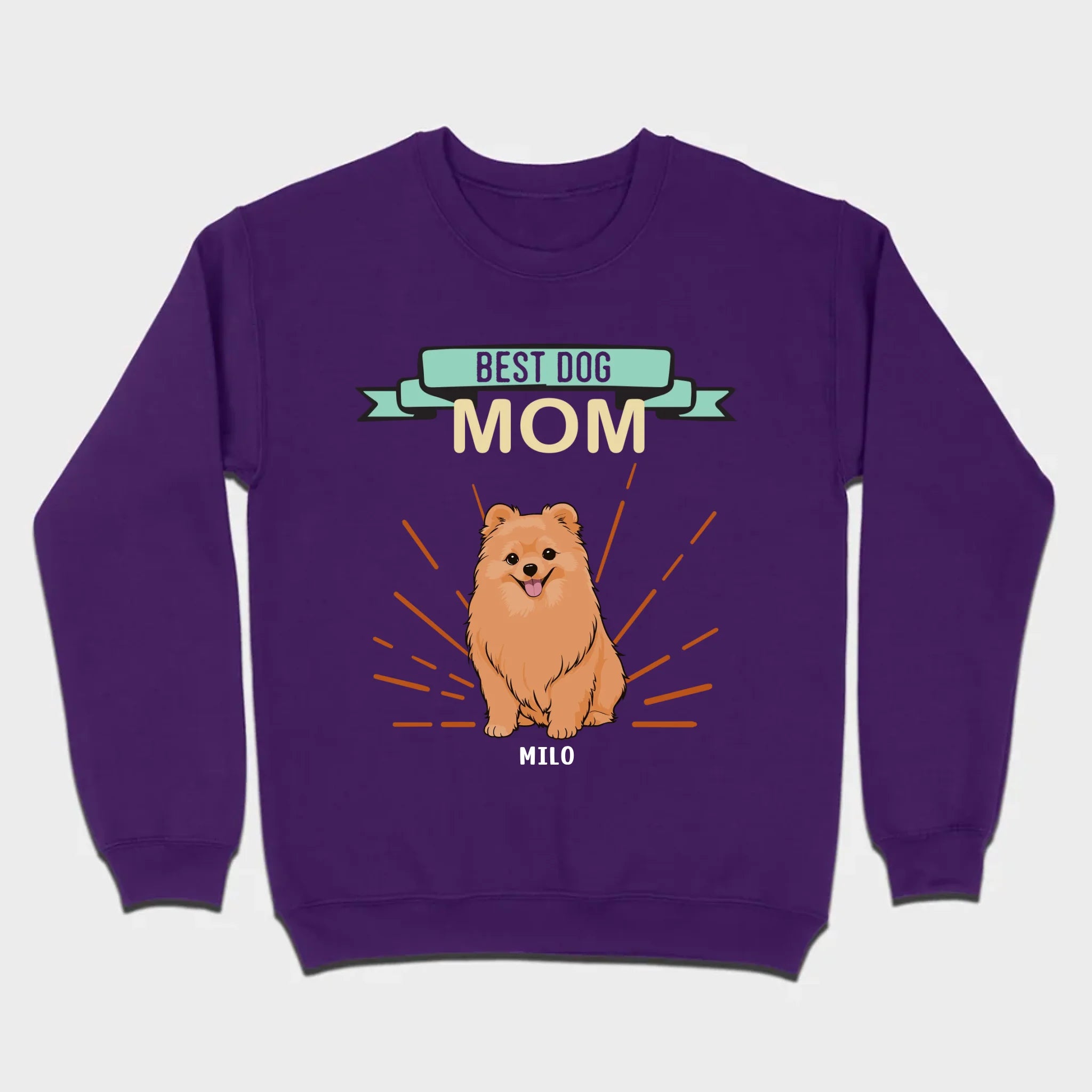 Best Dog Mom Pomeranian Sweatshirt - Personalized Dog Name Gift For Dog Lovers - 89Prints
