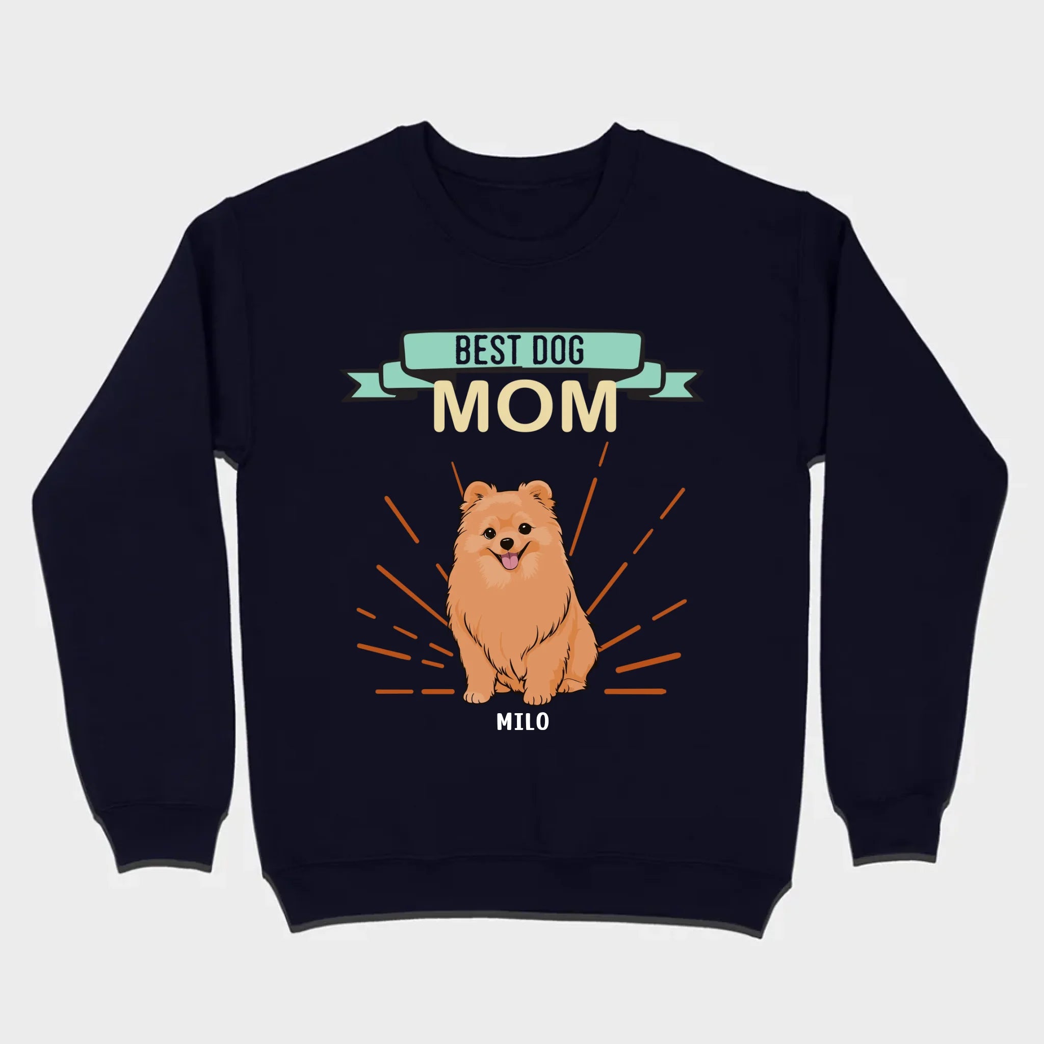 Best Dog Mom Pomeranian Sweatshirt - Personalized Dog Name Gift For Dog Lovers - 89Prints