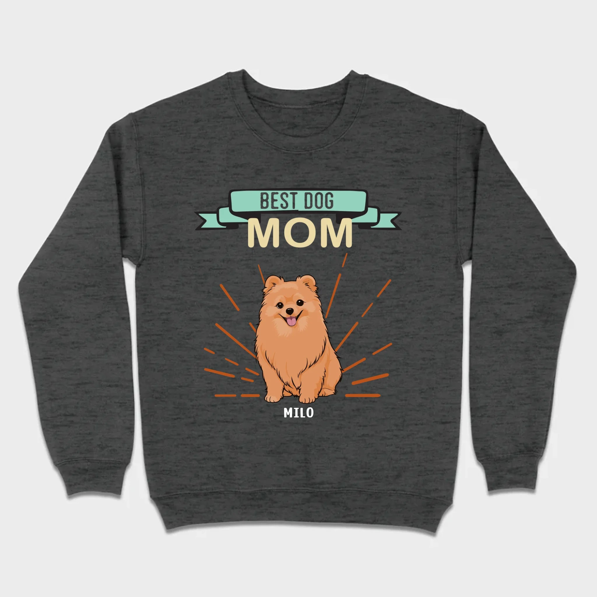 Best Dog Mom Pomeranian Sweatshirt - Personalized Dog Name Gift For Dog Lovers - 89Prints