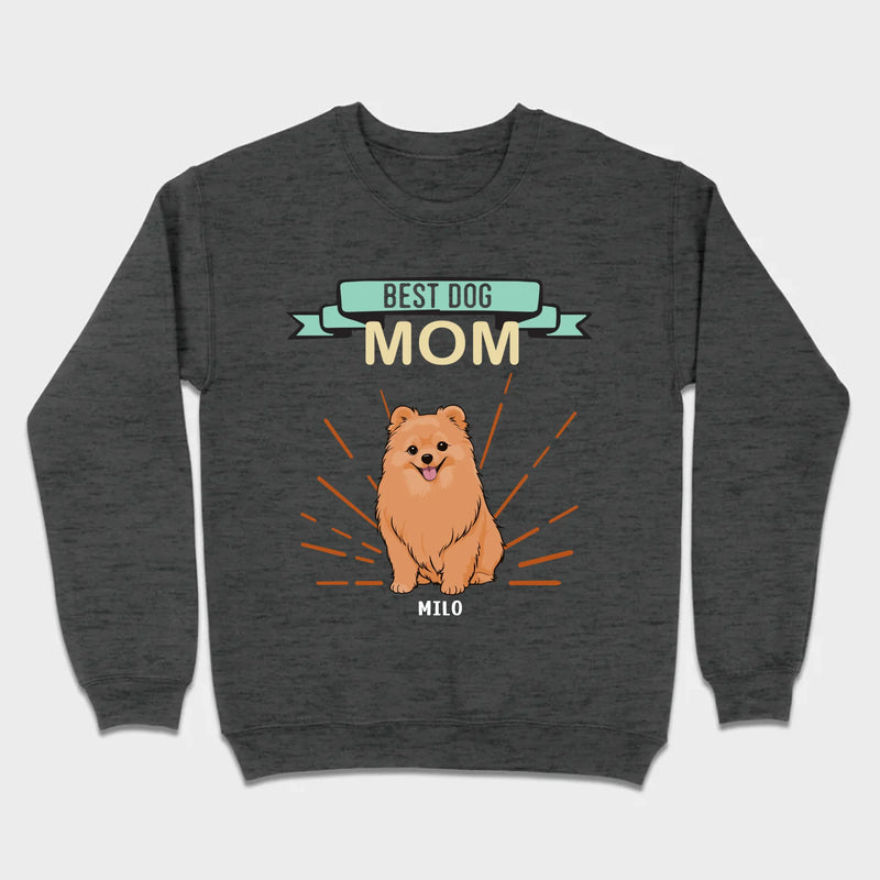 Best Dog Mom Pomeranian Sweatshirt - Personalized Dog Name Gift For Dog Lovers - 89Prints