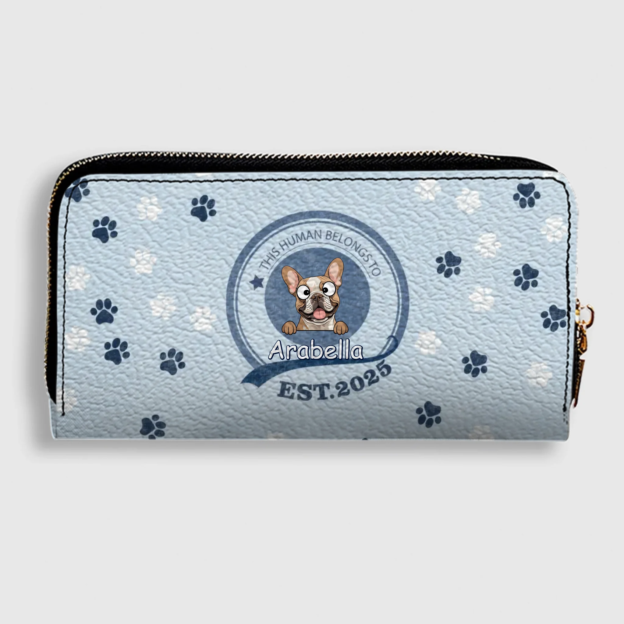 Custom Pet Photo Wallet - Personalized Dog Portrait Leather Purse - 89Prints