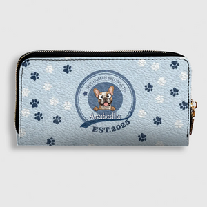 Custom Pet Photo Wallet - Personalized Dog Portrait Leather Purse - 89Prints