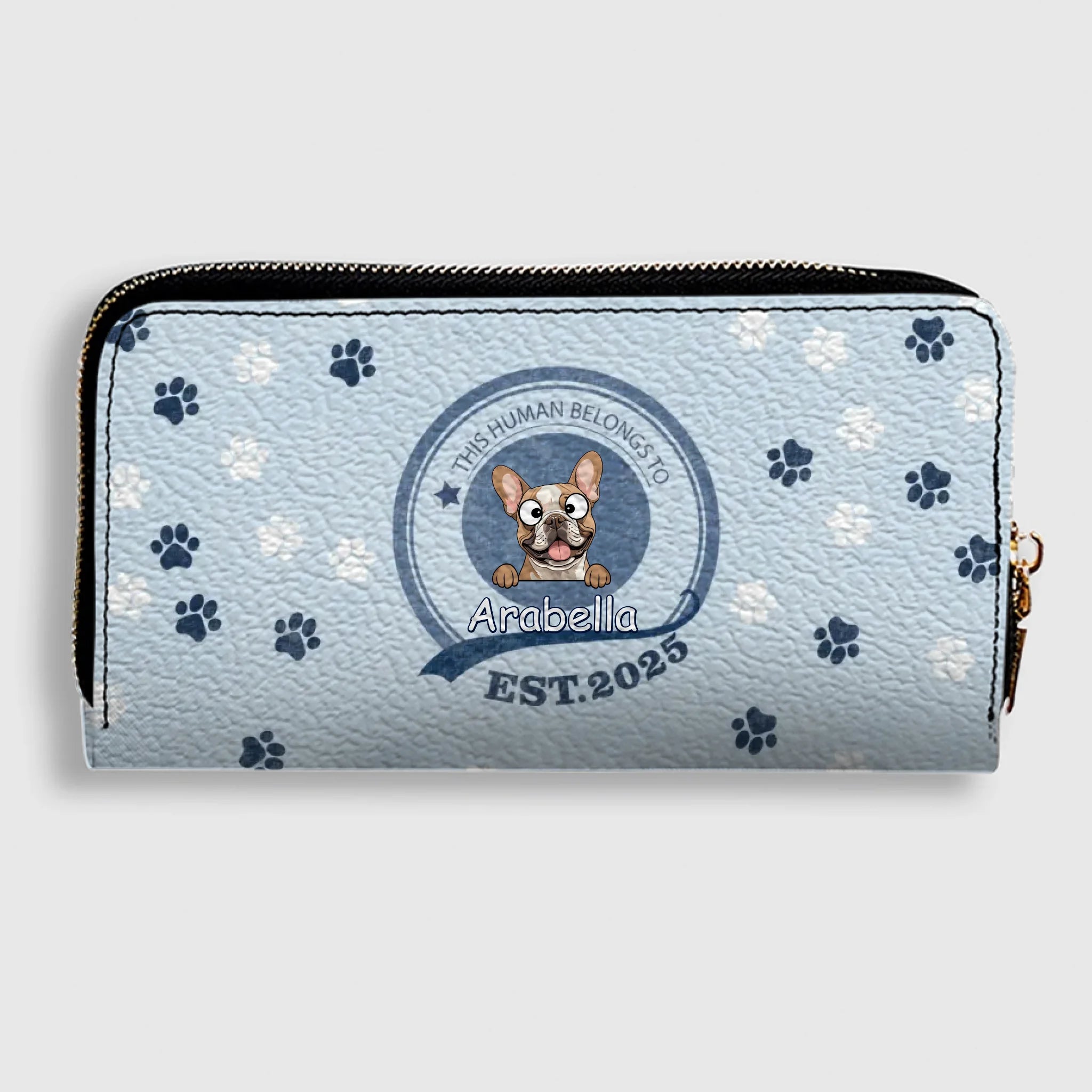 Custom Pet Photo Wallet - Personalized Dog Portrait Leather Purse - 89Prints