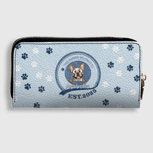 Custom Pet Photo Wallet - Personalized Dog Portrait Leather Purse - 89Prints