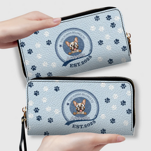 Custom Pet Photo Wallet - Personalized Dog Portrait Leather Purse - 89Prints