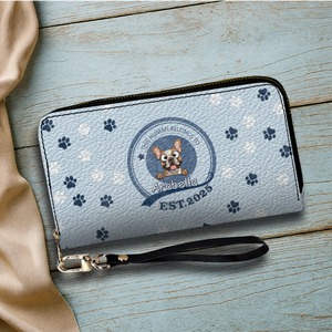 Custom Pet Photo Wallet - Personalized Dog Portrait Leather Purse - 89Prints