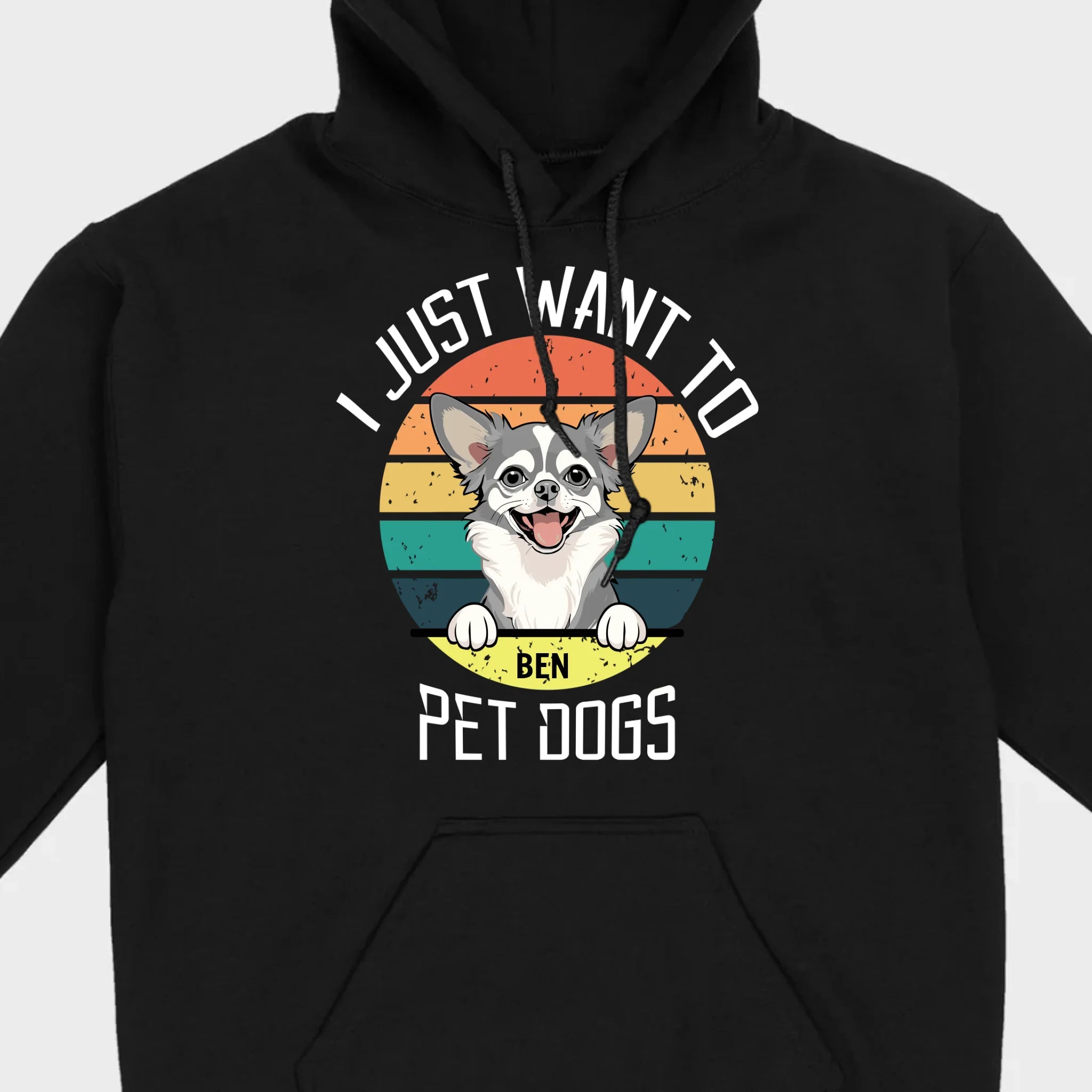 Personalized Dog Basic Tee “I Just Want To Pet Dogs” – Custom Dog Name & Breeds - 89Prints