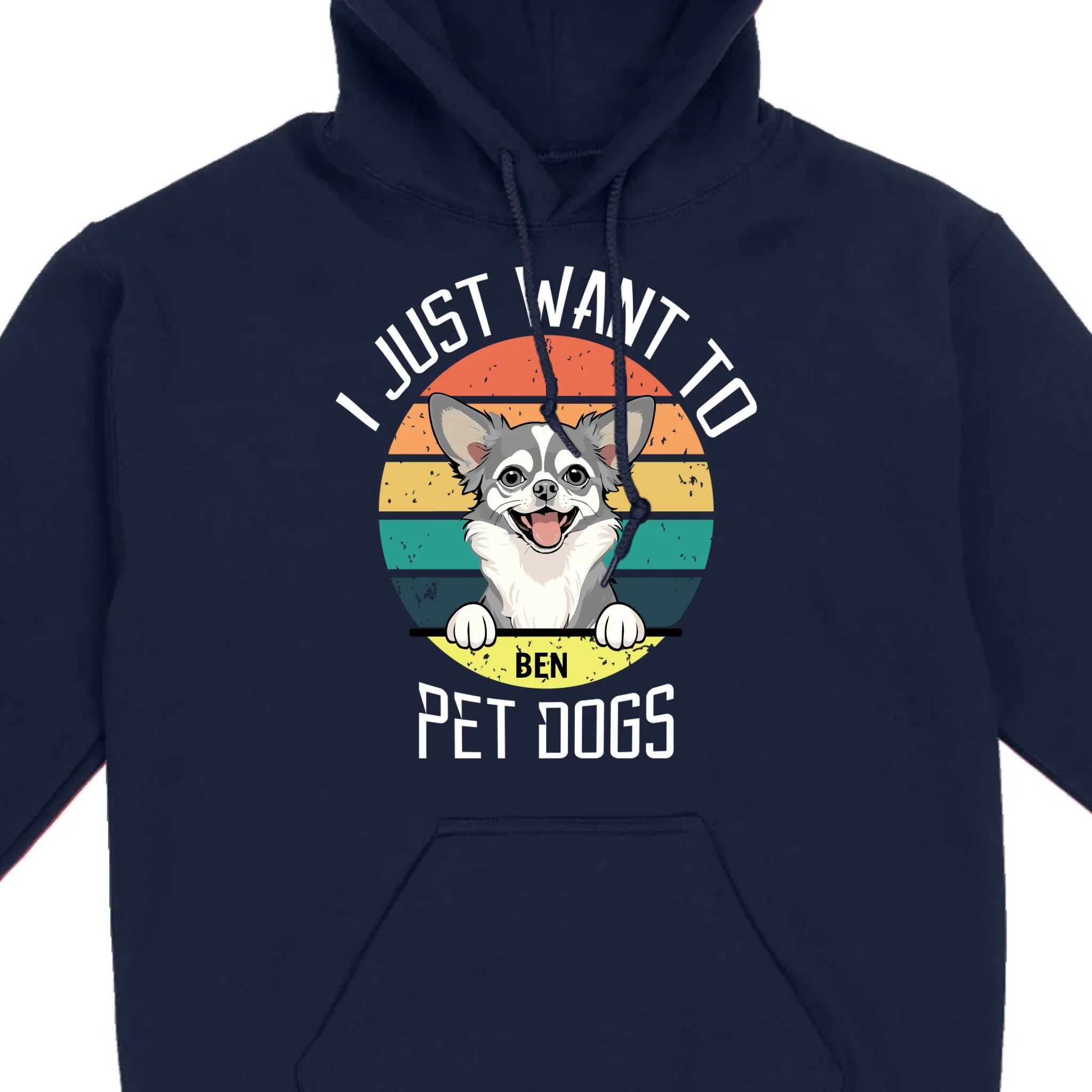 Personalized Dog Basic Tee “I Just Want To Pet Dogs” – Custom Dog Name & Breeds - 89Prints