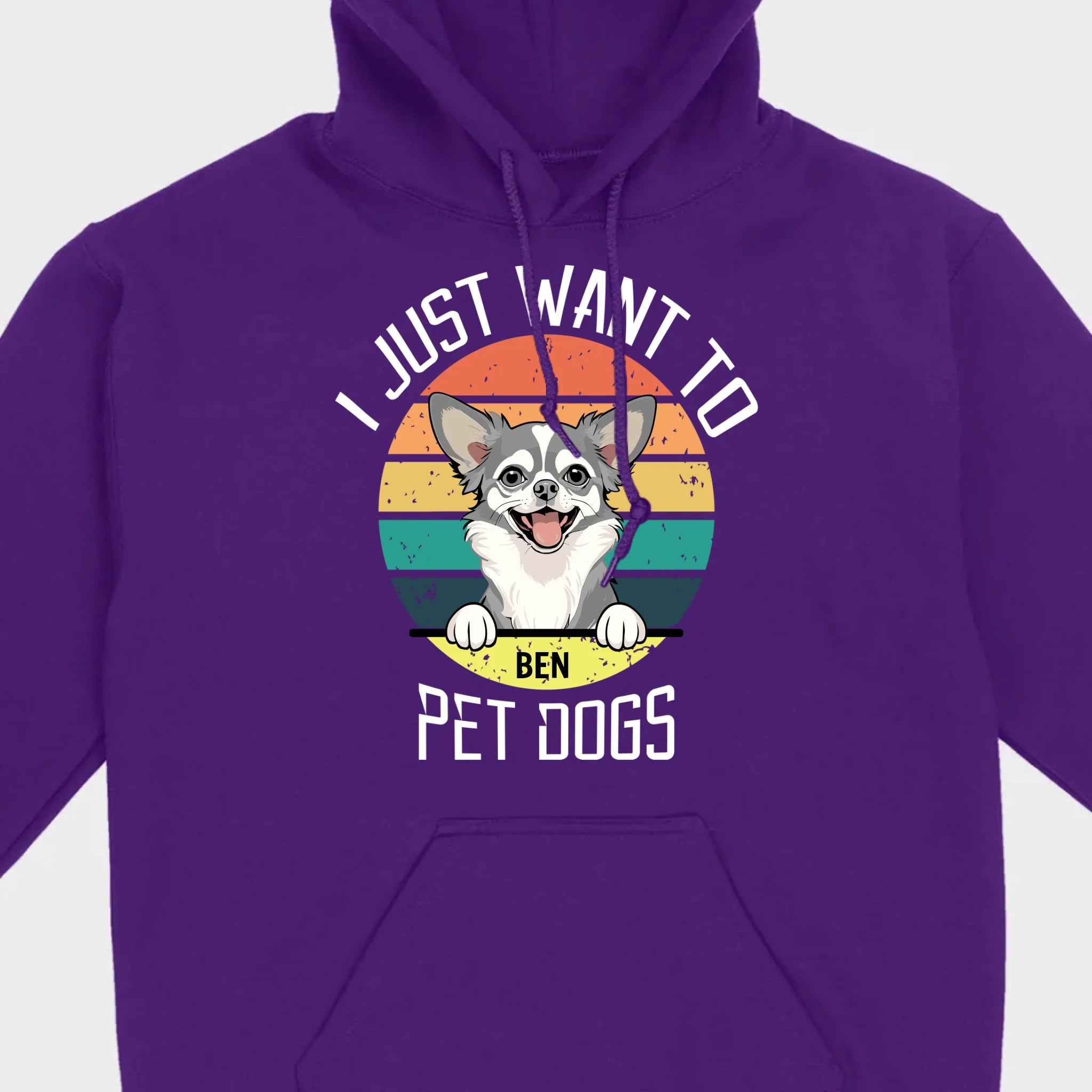 Personalized Dog Basic Tee “I Just Want To Pet Dogs” – Custom Dog Name & Breeds - 89Prints