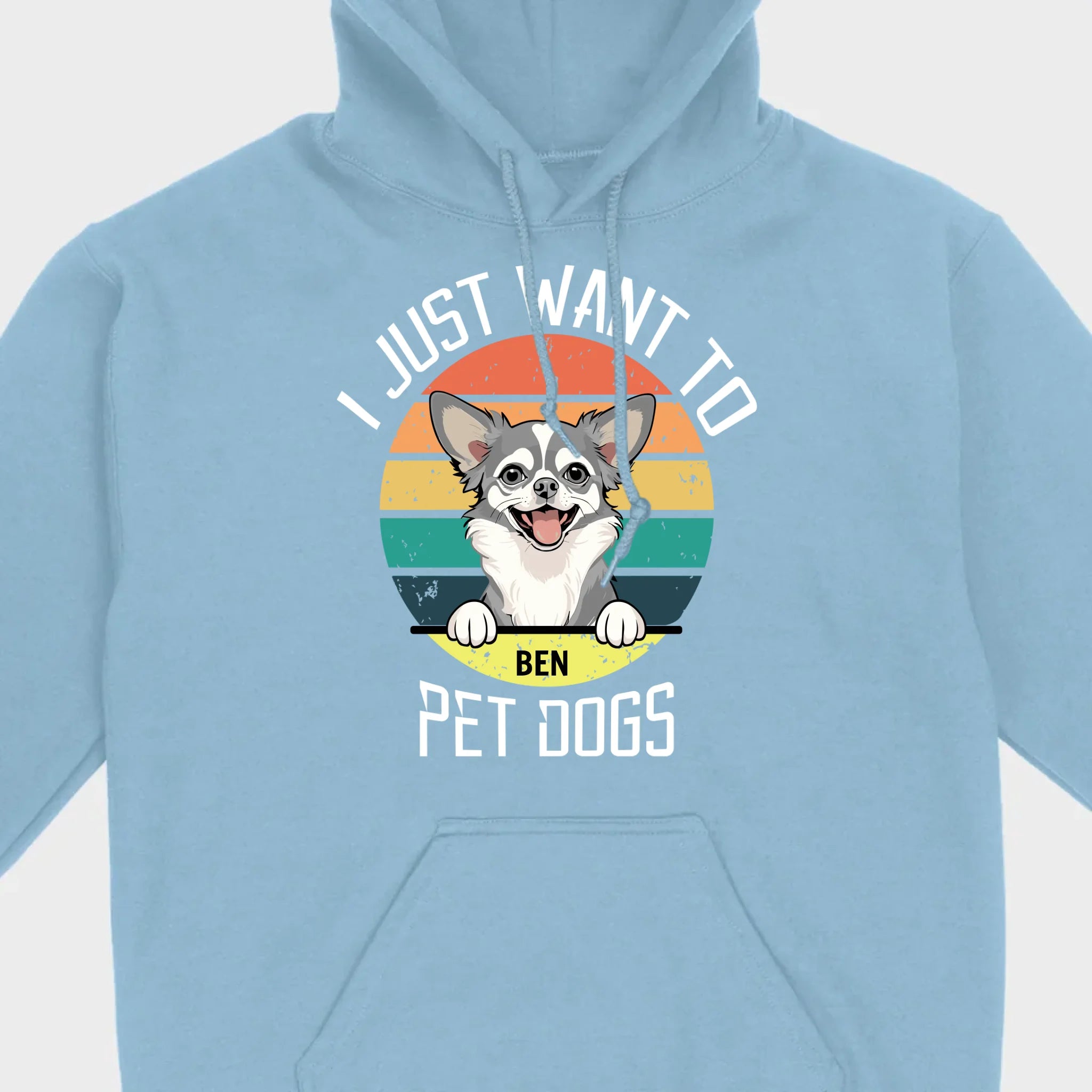 Personalized Dog Basic Tee “I Just Want To Pet Dogs” – Custom Dog Name & Breeds - 89Prints