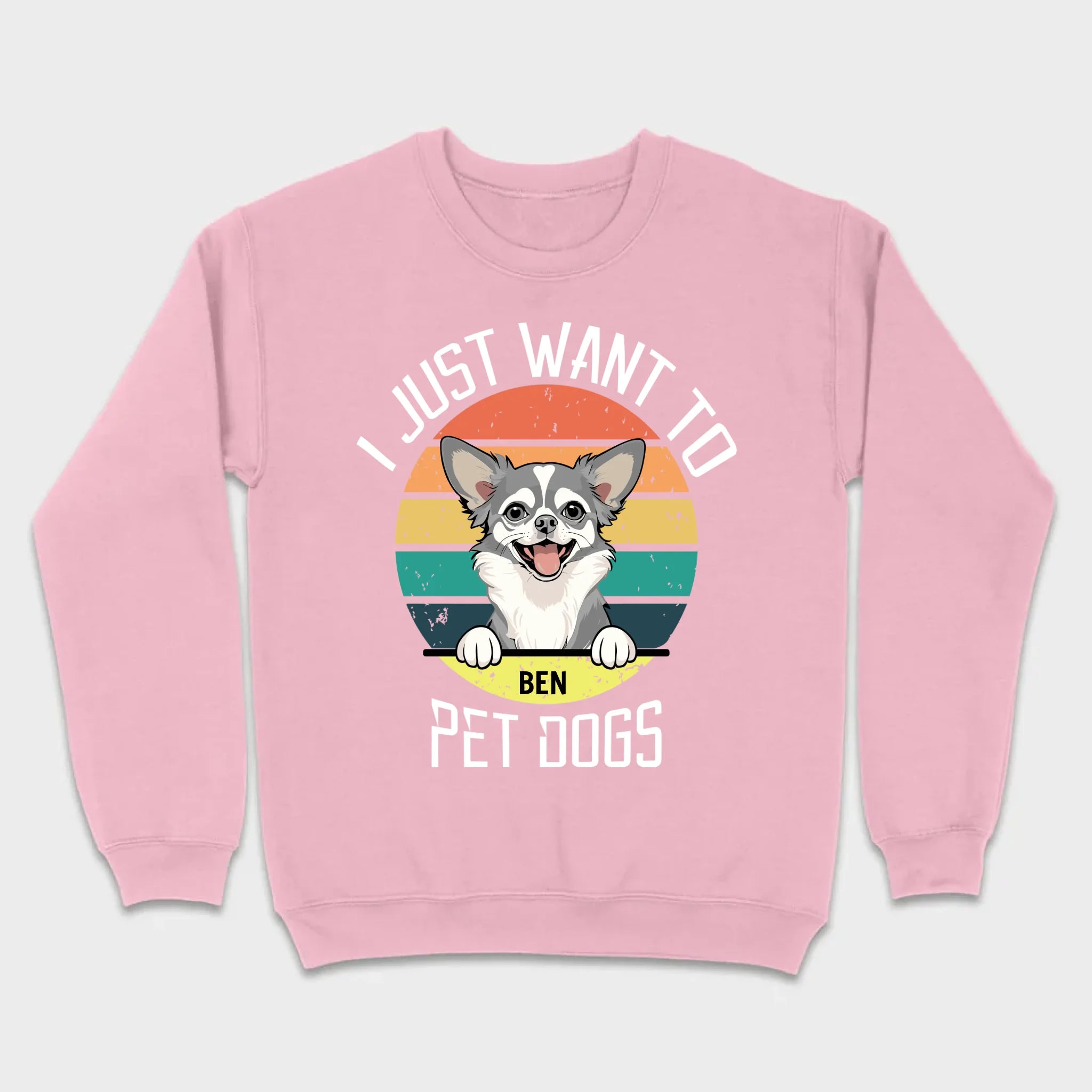 Personalized Dog Basic Tee “I Just Want To Pet Dogs” – Custom Dog Name & Breeds - 89Prints