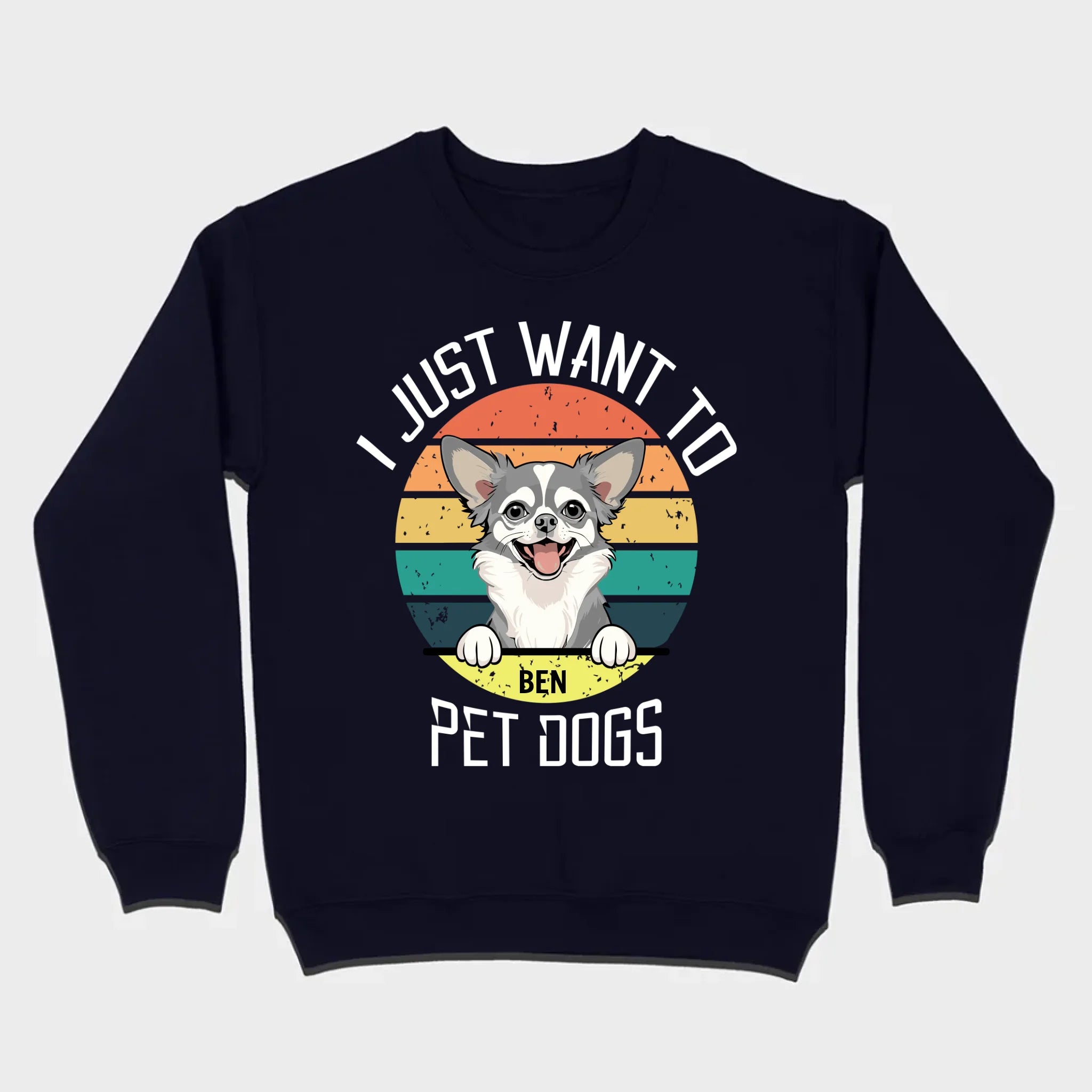 Personalized Dog Basic Tee “I Just Want To Pet Dogs” – Custom Dog Name & Breeds - 89Prints