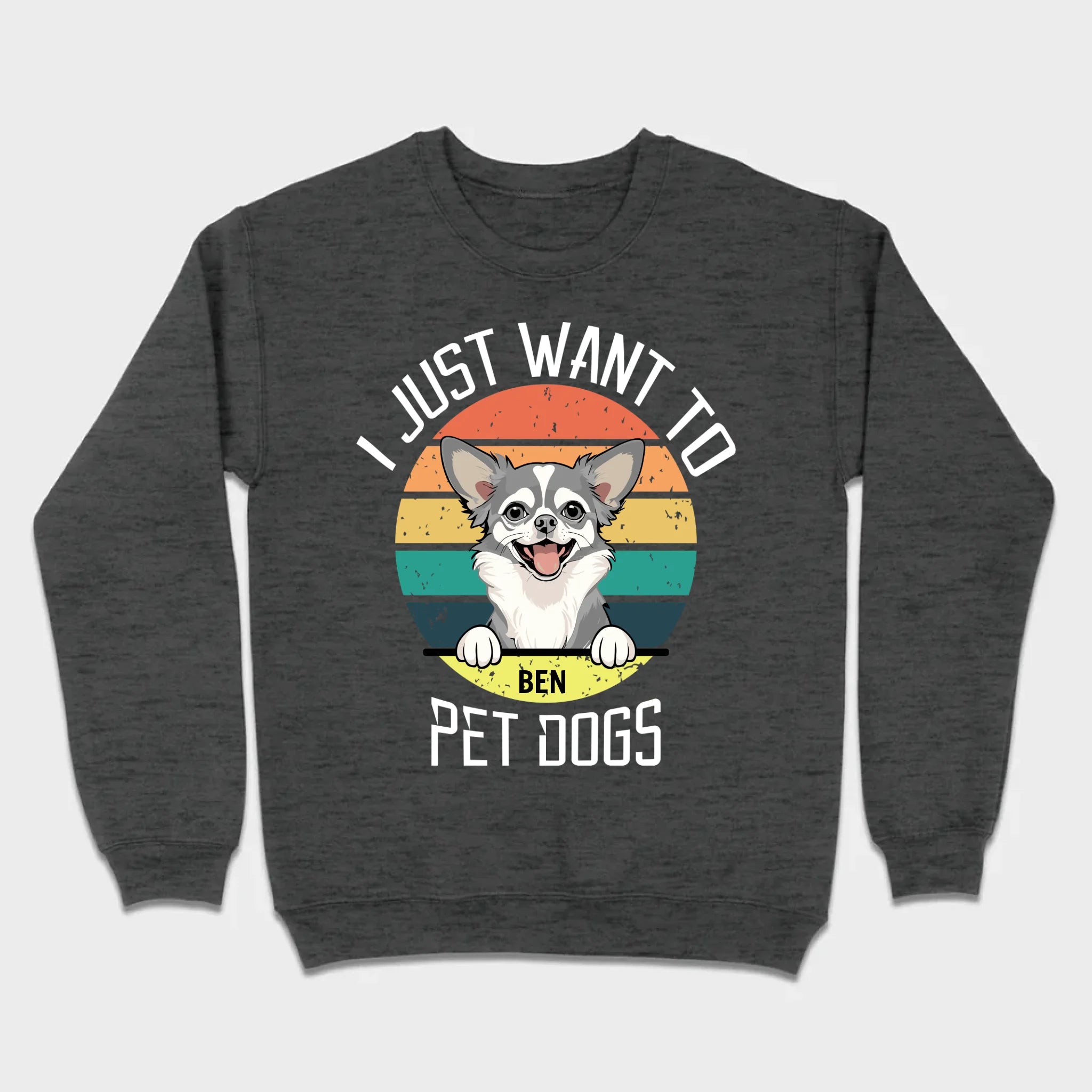Personalized Dog Basic Tee “I Just Want To Pet Dogs” – Custom Dog Name & Breeds - 89Prints
