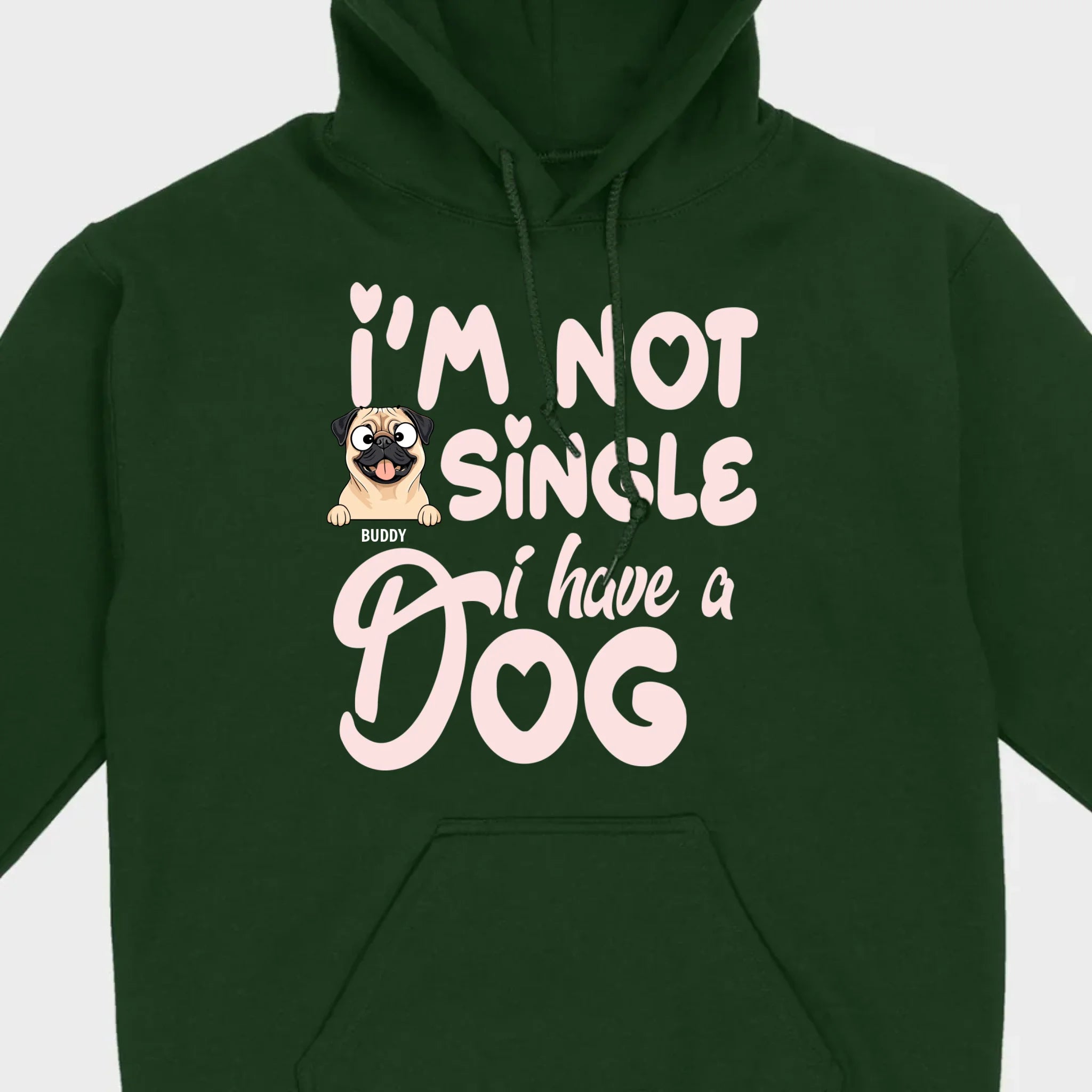 Personalized Dog Basic Tee “I’m Not Single, I Have a Dog” – 89Prints
