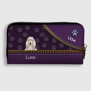 Custom Pet Photo Wallet - Personalized Pet Portrait Leather Purse - 89Prints