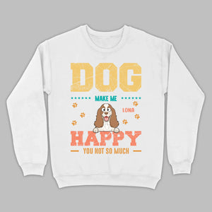 Custom “Dog Make Me Happy” American Cocker Spaniel Basic Tee – 89Prints