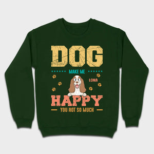 Custom “Dog Make Me Happy” American Cocker Spaniel Basic Tee – 89Prints