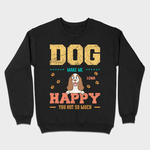Custom “Dog Make Me Happy” American Cocker Spaniel Basic Tee – 89Prints
