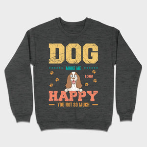 Custom “Dog Make Me Happy” American Cocker Spaniel Basic Tee – 89Prints