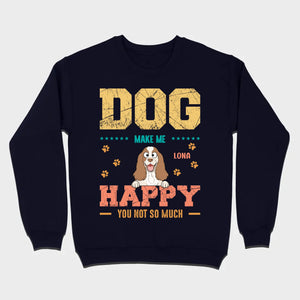 Custom “Dog Make Me Happy” American Cocker Spaniel Basic Tee – 89Prints
