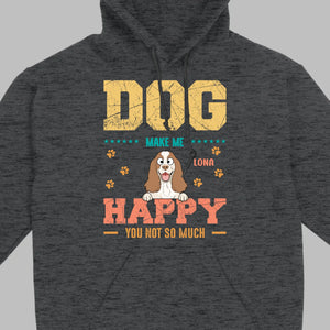 Custom “Dog Make Me Happy” American Cocker Spaniel Basic Tee – 89Prints