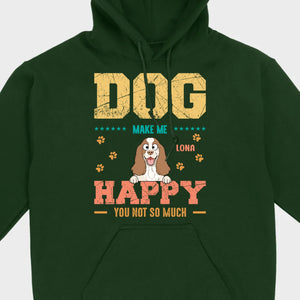Custom “Dog Make Me Happy” American Cocker Spaniel Basic Tee – 89Prints