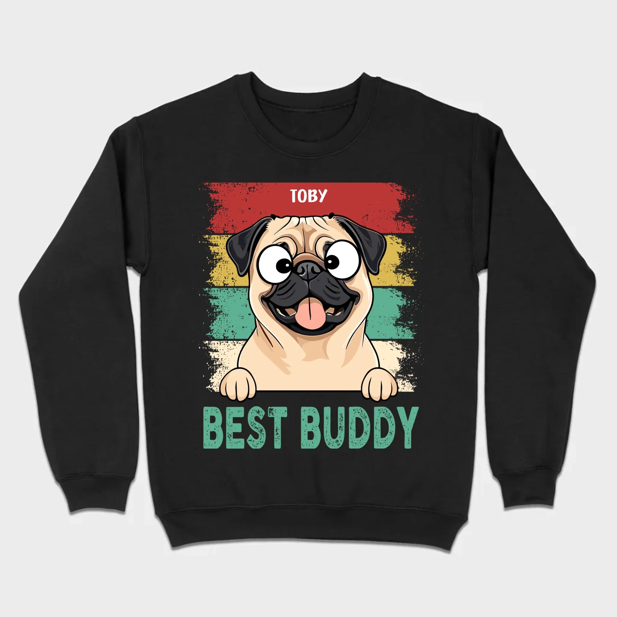 Custom Pug Best Buddy Basic Tee - Personalized Funny Dog Breed T-Shirts - 89Prints