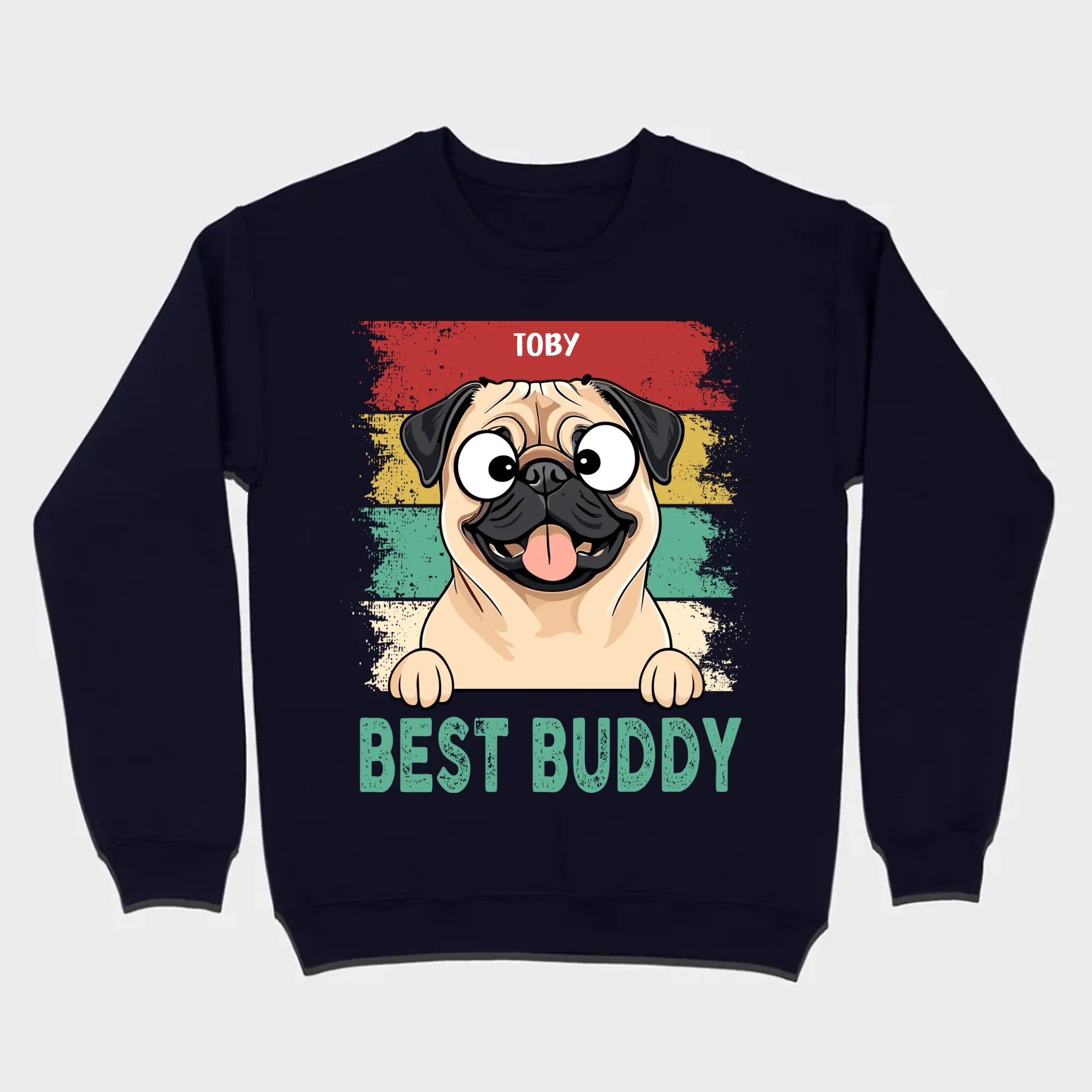 Custom Pug Best Buddy Basic Tee - Personalized Funny Dog Breed T-Shirts - 89Prints