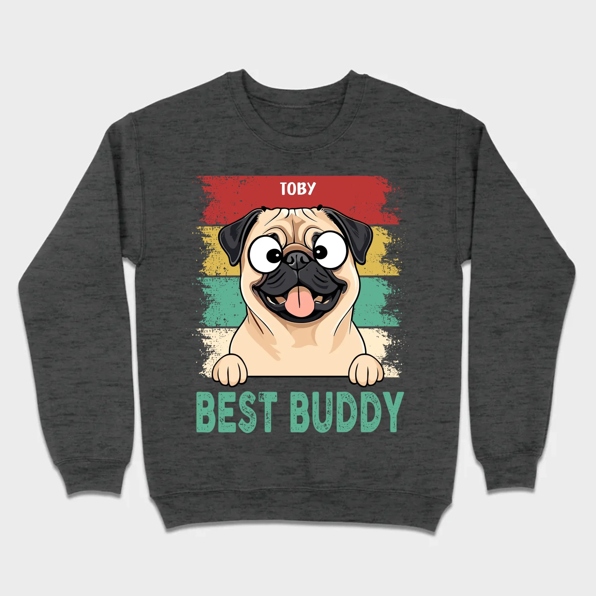 Custom Pug Best Buddy Basic Tee - Personalized Funny Dog Breed T-Shirts - 89Prints