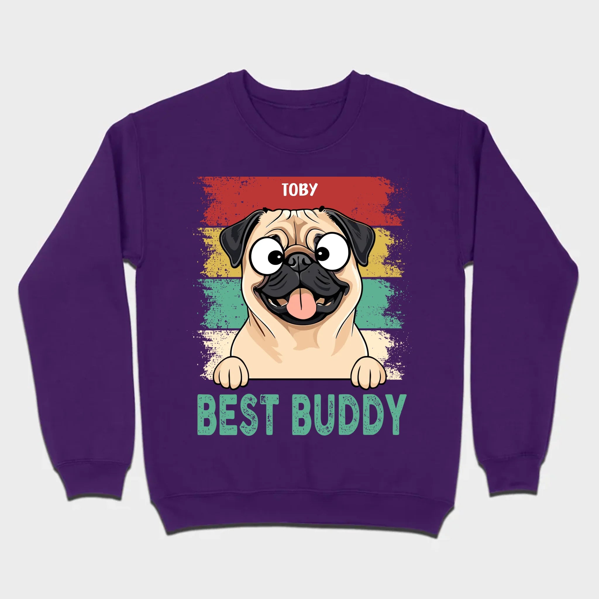 Custom Pug Best Buddy Basic Tee - Personalized Funny Dog Breed T-Shirts - 89Prints