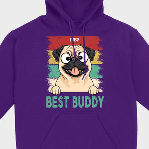 Custom Pug Best Buddy Basic Tee - Personalized Funny Dog Breed T-Shirts - 89Prints