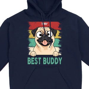 Custom Pug Best Buddy Basic Tee - Personalized Funny Dog Breed T-Shirts - 89Prints