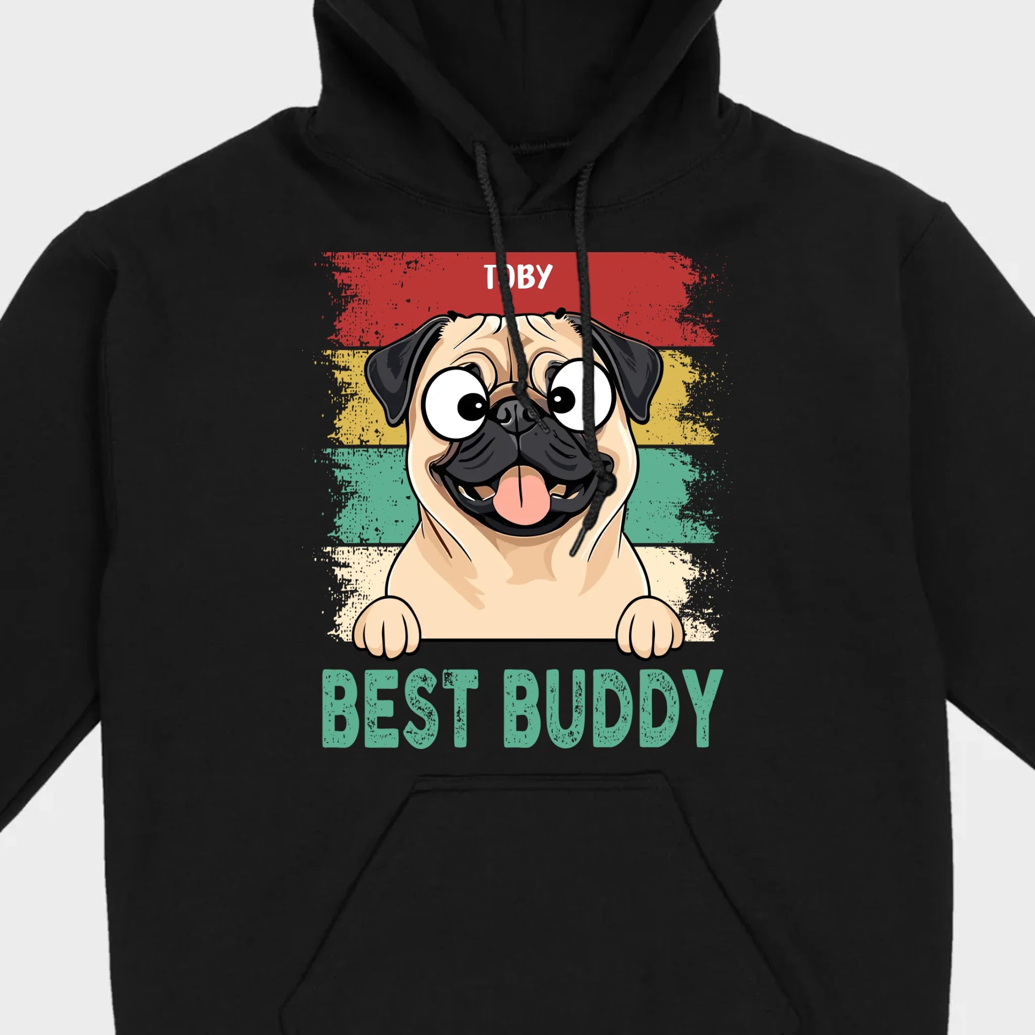 Custom Pug Best Buddy Basic Tee - Personalized Funny Dog Breed T-Shirts - 89Prints