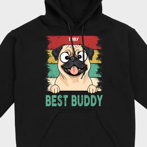 Custom Pug Best Buddy Basic Tee - Personalized Funny Dog Breed T-Shirts - 89Prints